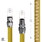 Flextron Gas Line Hose 1/2'' O.D.x30'' Len 1/2" FIPx3/8" MIP Fittings Yellow Coated Stainless Steel Flexible FTGC-YC38-30F - alternate 3